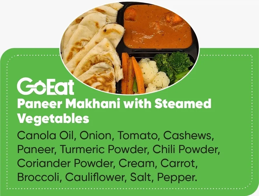 Paneer Makhani with Steamed Vegetables